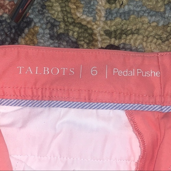 NWOT Talbots Pedal Pushers sz 6 Salmon Pink Capri Pants! - Picture 5 of 6